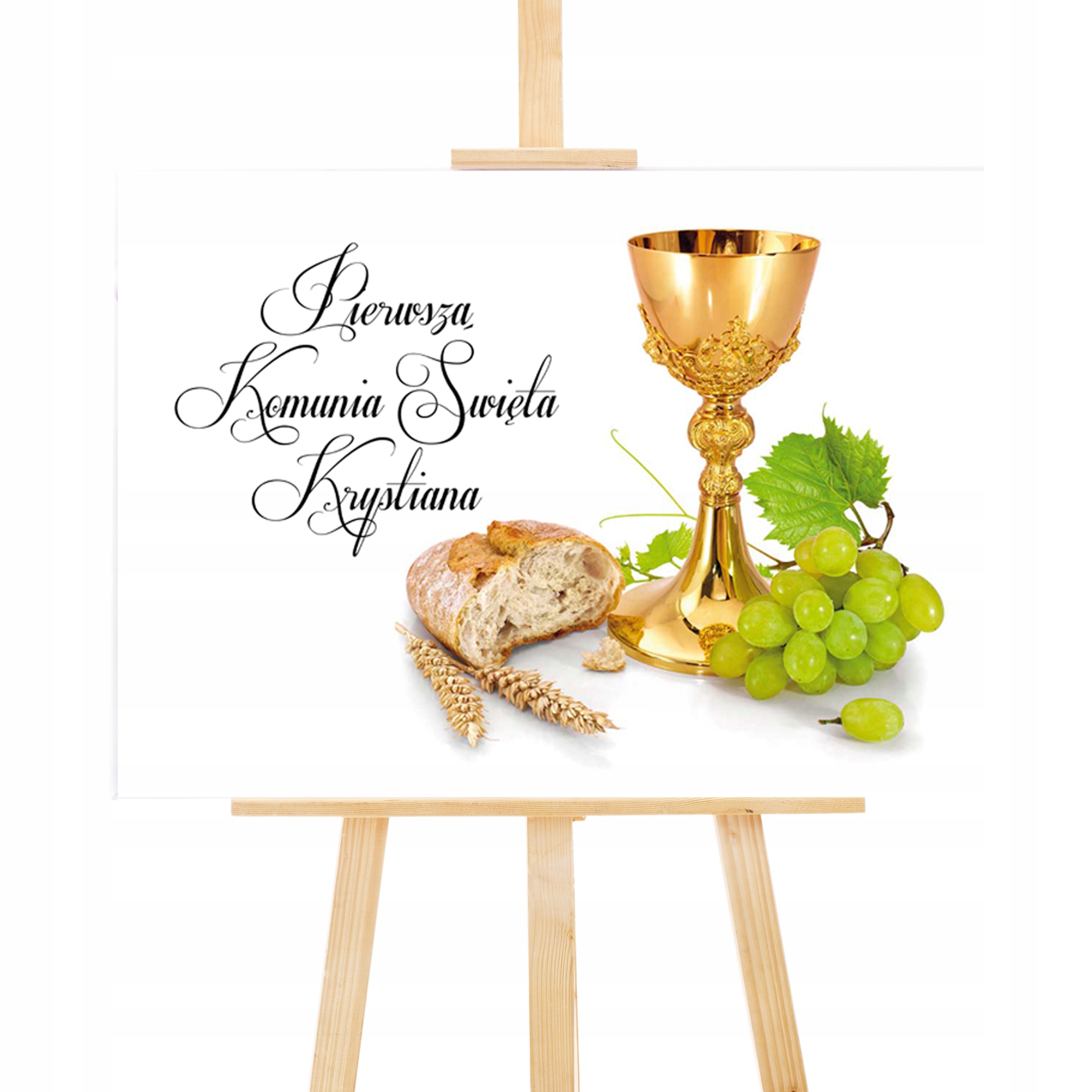 Plakat Komunijny IMIĘ powitlany plansza komunijna