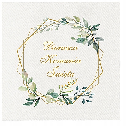 Serwetka kwadratowy 40 cm x 40 cm 50 szt KOMUNIA ŚWIĘTA serwety flizelina