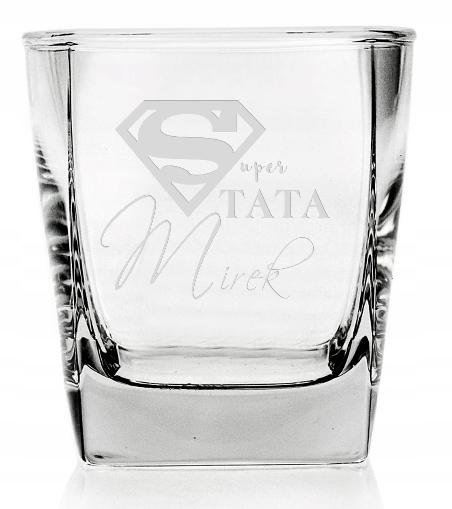PREZENT upominek na Dzień TATY Ojca SZKLANKA do whisky GRAWER z imieniem