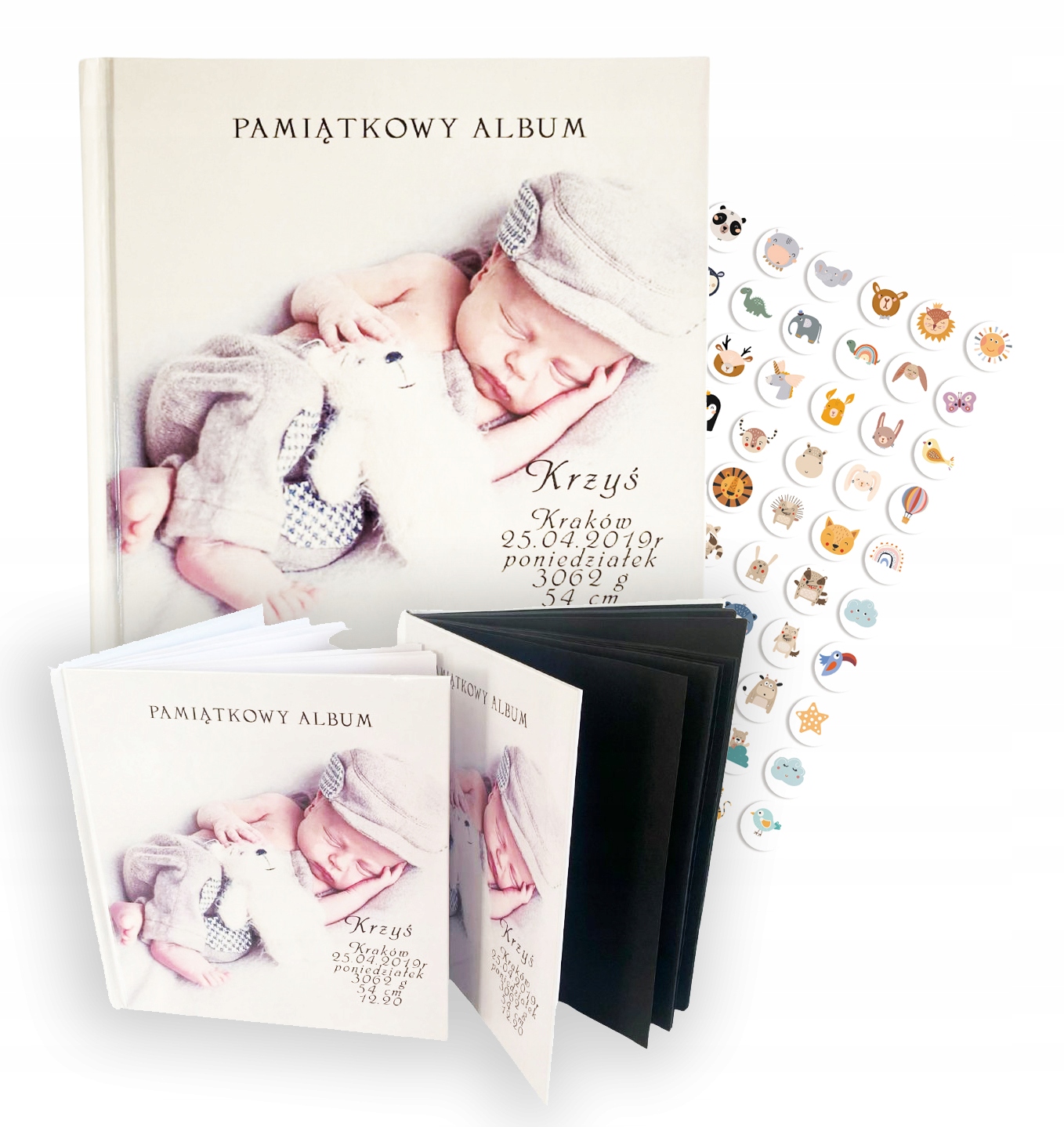 Album księga pamiątkowa dziecka chrzest urodziny prezent pamiątka 96 stron