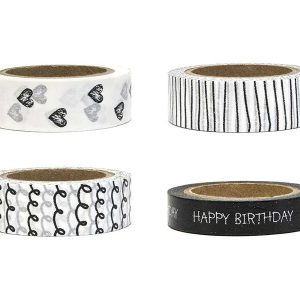 Taśma dekoracyjna Black&White samoprzylepna