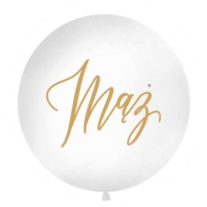 Balony metrowe Mąż złoty 100cm mega do SESJI lub DEKORACJI