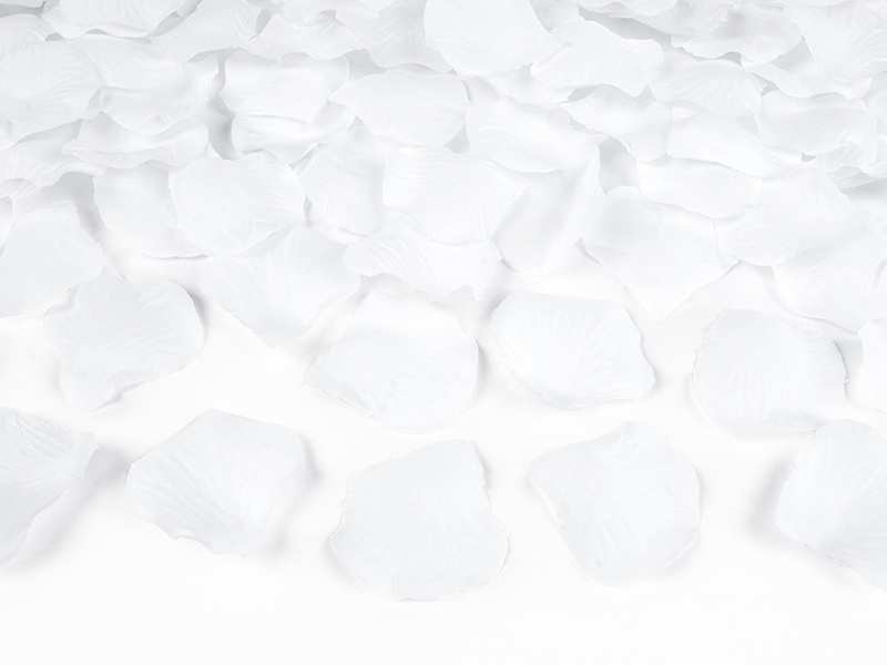 Sztuczne płatki róż 500 szt BIAŁE