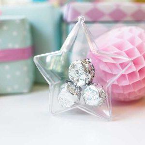 Pudełeczka do gości plastikowe podziękowania GWIAZDKI