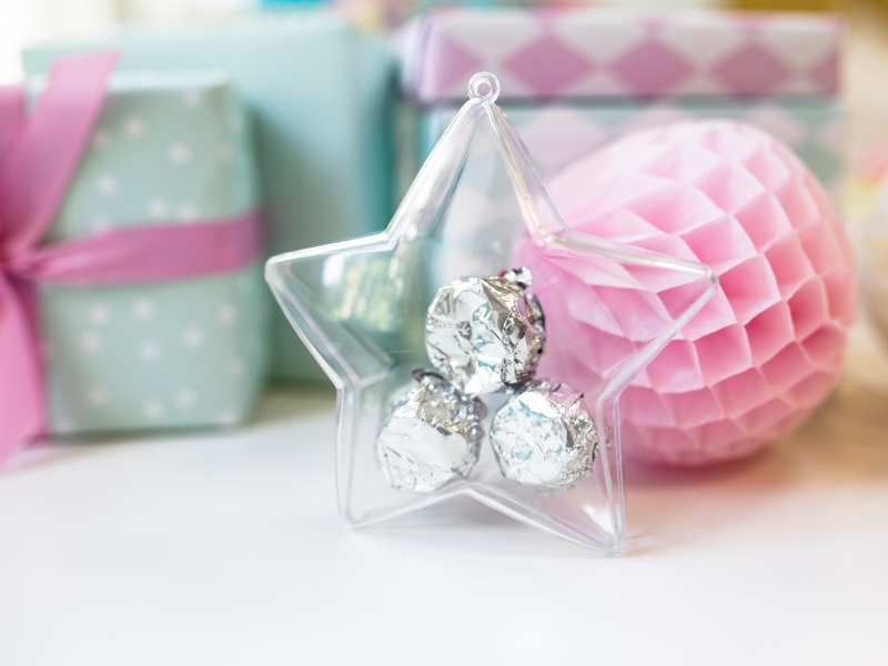 Pudełeczka do gości plastikowe podziękowania GWIAZDKI