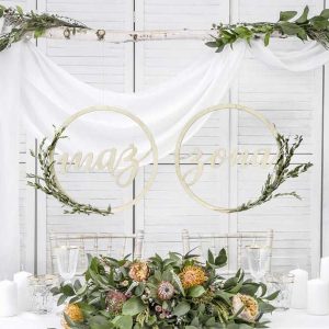 Napisy w kole mąż żona komplet na tło