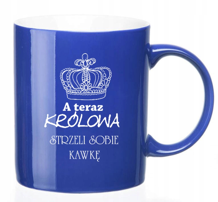 Kubek z grawerem nadrukiem NIEBIESKI z logo