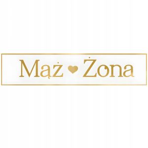 Dekoracja samochodu tablice biały złoty, rejestrace ślub