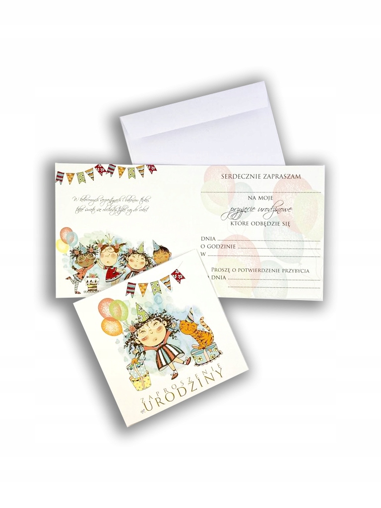 Zaproszenia na URODZINY dla dzieci Urodzinki zaproszenie roczek DZIEWCZYNKA