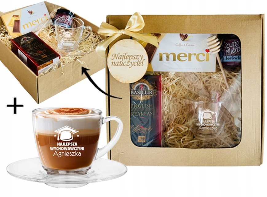 PREZENT upominek z okazji na DZIEŃ NAUCZYCIELA ZESTAW w pudełku z FILIŻANKĄ