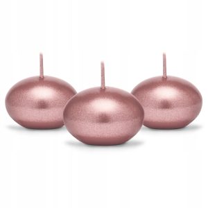 Świece pływające różowe złoto PartyDeco 50 szt