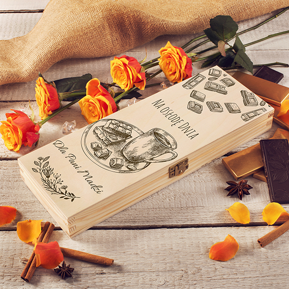 SKRZYNKA pudełko na czekoladę prezent Urodziny, Imieniny, Dzień Babci