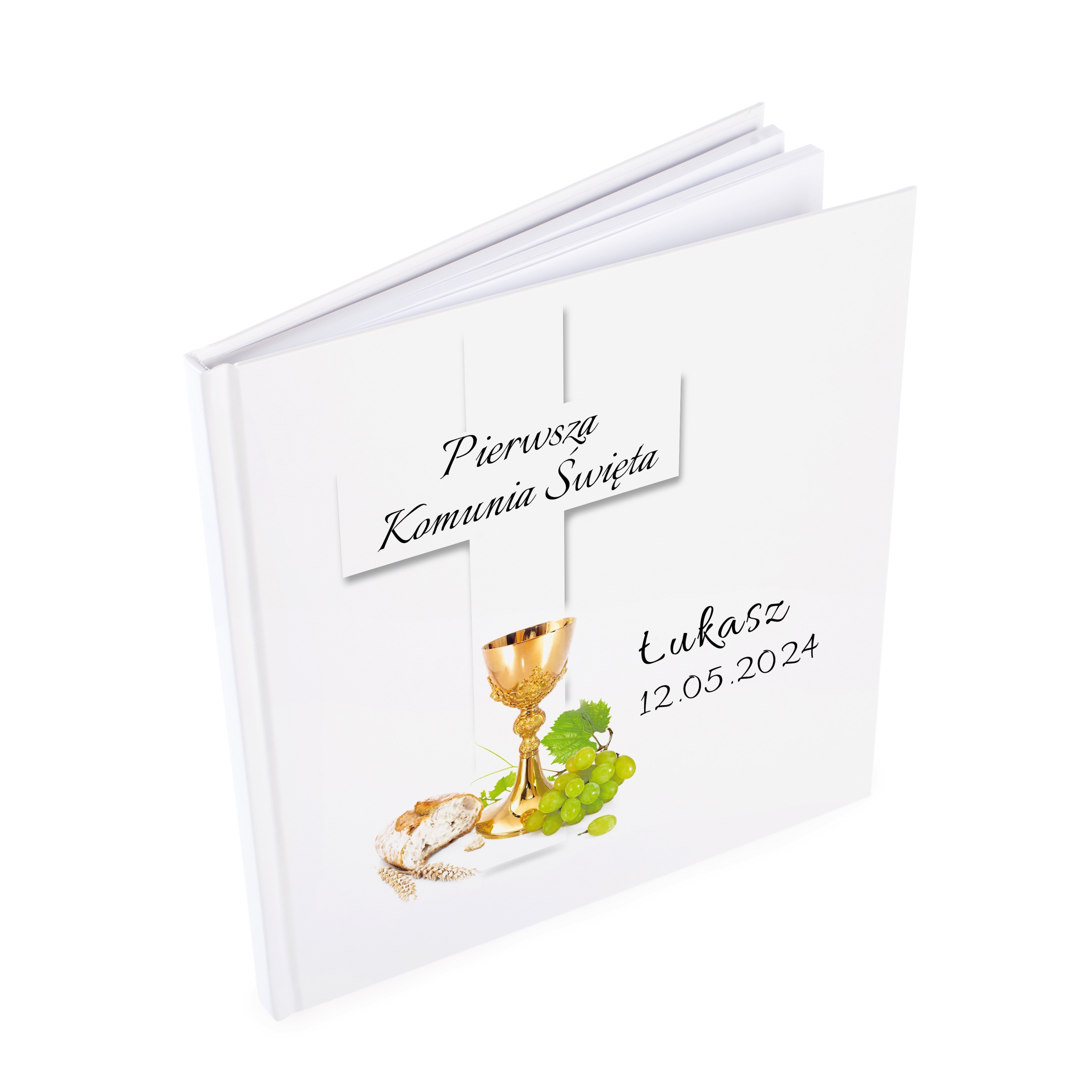 AKSAMITNA księga gości KOMUNIJNYCH na komunię IMIĘ