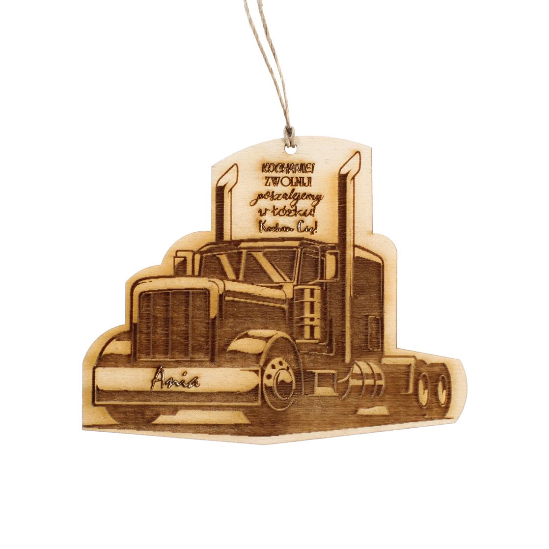 Zawieszka auta ciężarówka JEDŹ OSTROŻNIE dla taty