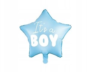 Balon foliowy foliowe GWIAZDKA urodziny IT's a BOY