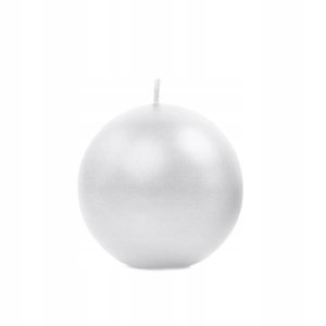 Świeca kula perłowa 8 cm PartyDeco 1 szt.