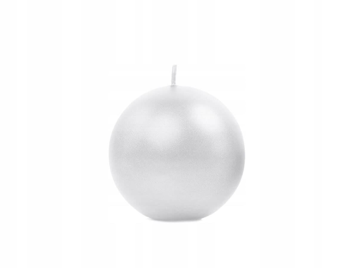 Świeca kula perłowa 8 cm PartyDeco 1 szt.