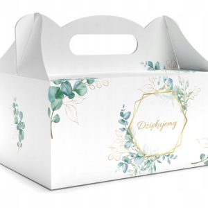 Pudełko na ciasto weselne biały 1szt