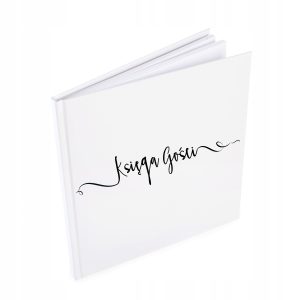 Subtelna Księga gości białe kartki fotobudka 24H 96 stron matowa oprawa