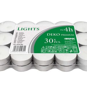 Podgrzewacze świeczki tea lighty BIAŁE 30szt