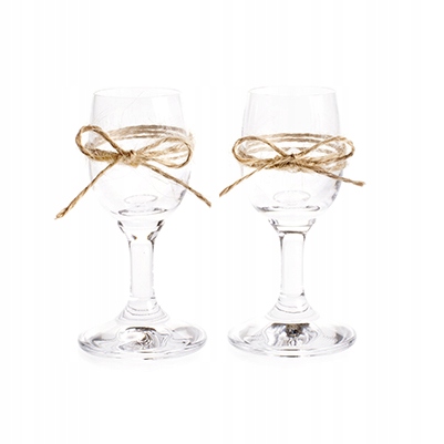 Kieliszki ślub wesele 2szt toastowe rustykalne