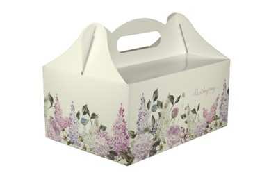 Pudełko na ciasto weselne pudełka tekturowe WZÓR LILIA