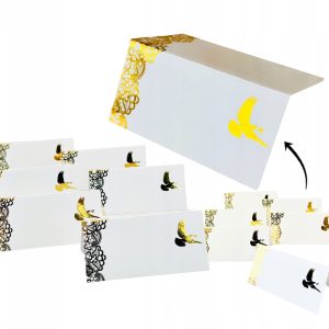 WINIETKI wizytówki bileciki na stół Pierwsza KOMUNIA Święta gołębica 10 szt