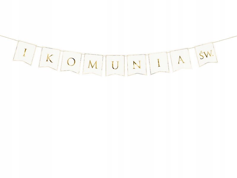 Baner komunijny Girlanda komunia pierwsza IHS