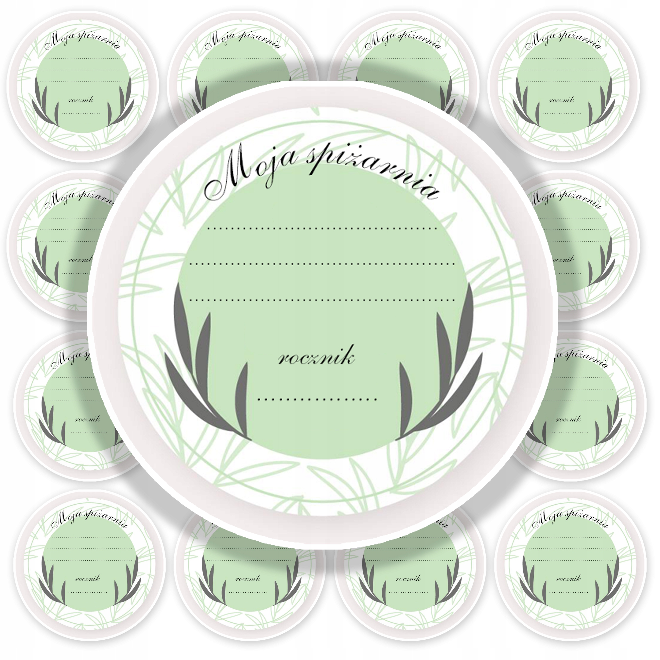 ETYKIETY NA SŁOIKI NAKLEJKI PRZETWORY DŻEM 50szt