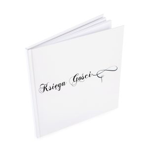 Delikatna Księga gości białe kartki fotobudka 24H 96 stron matowa oprawa