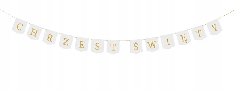 Baner Chrzest Święty biały 2m dekoracja