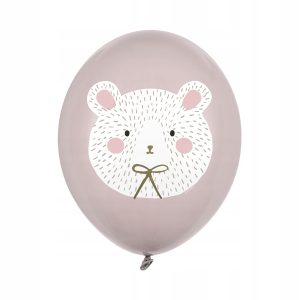 Balony, balon Miś polarny, Pastel HEL, mega XXL