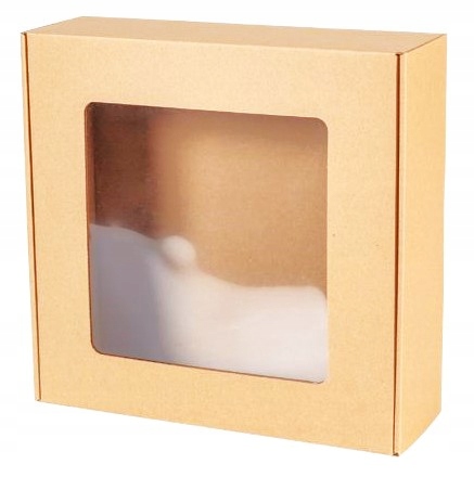 PUDELKO Z OKIENKIEM 300x300x100 KARTON FASONOWY OPAKOWANIE NA PREZENT