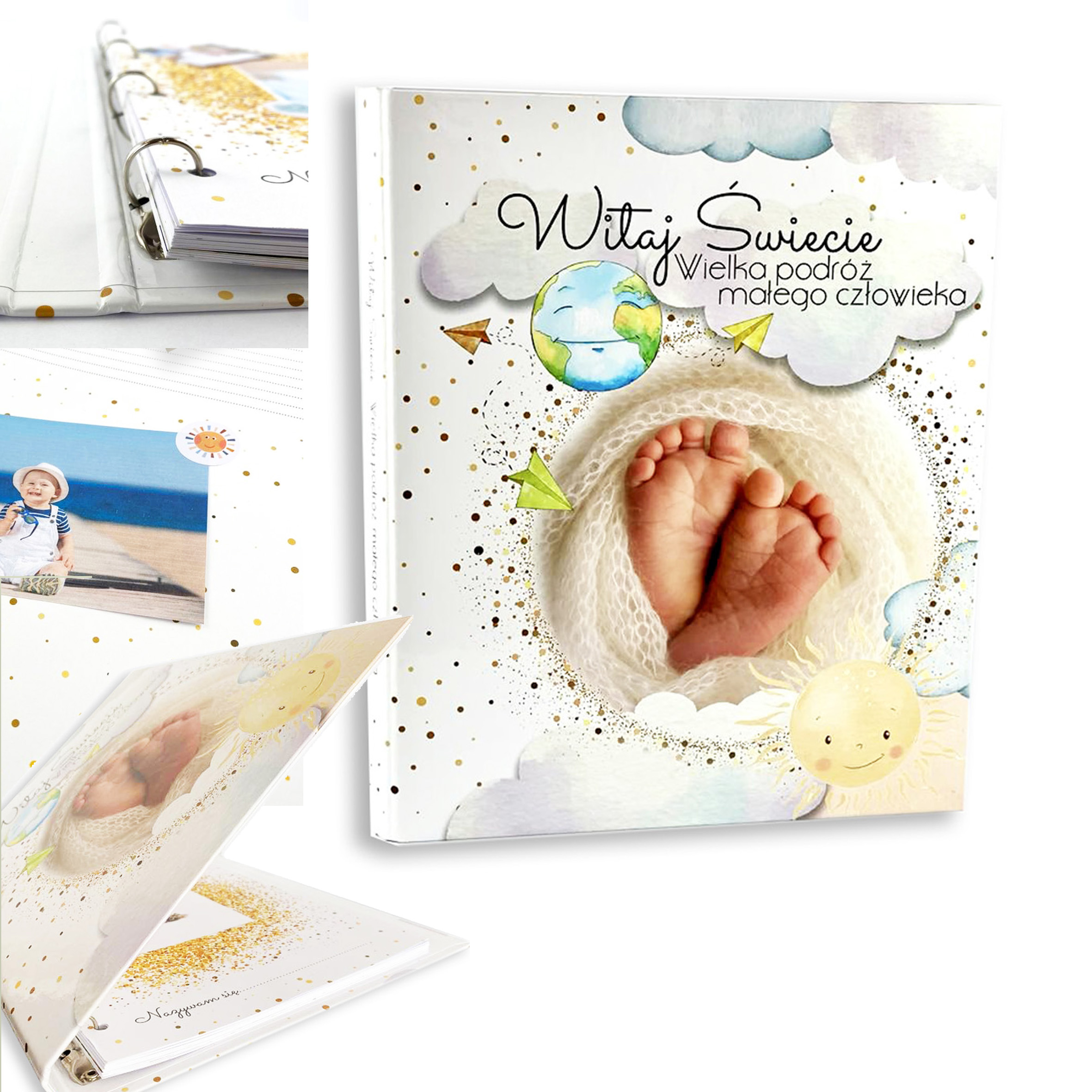 Witaj Świecie pierwszy album wspomnień dziecka księga ZDJĘCIA narodzin