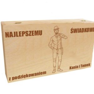 Kuferek SKRZYNECZKA dla ŚWIADKA prezent podziękowanie