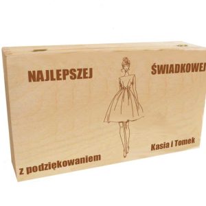 Kuferek SKRZYNECZKA dla ŚWIADKOWEJ prezent podziękowanie