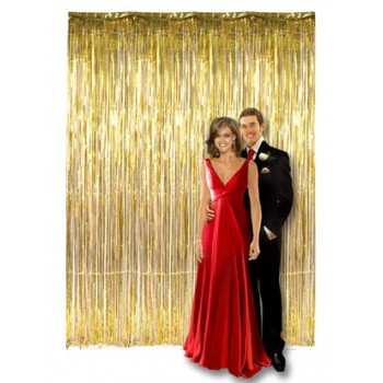 Kurtyna metalizowana ZŁOTA do dekoracj studniówka