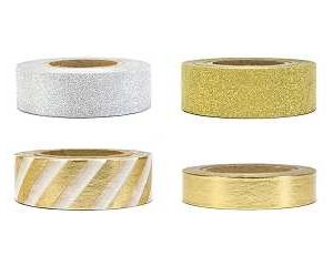 Taśma dekoracyjna BROKATOWA samoprzylepna ZŁOTA