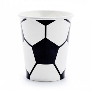 Kubeczki Kubki papierowe 6 szt PIŁKA NOŻNA urodzin