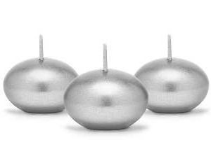 Świeca pływająca dysk 1szt 40mm świece SREBRNE