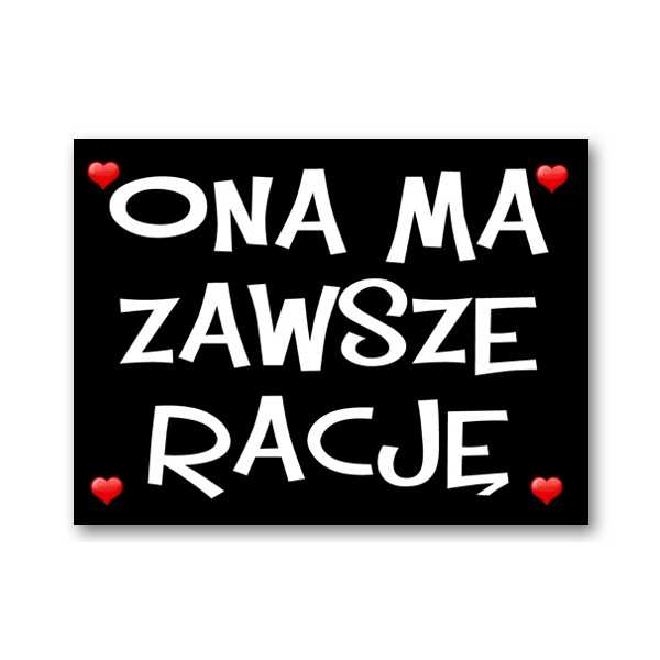 Naklejki na buty do sesji 2szt zdjęciowej kościoła ONA MA ZAWSZE RACJĘ