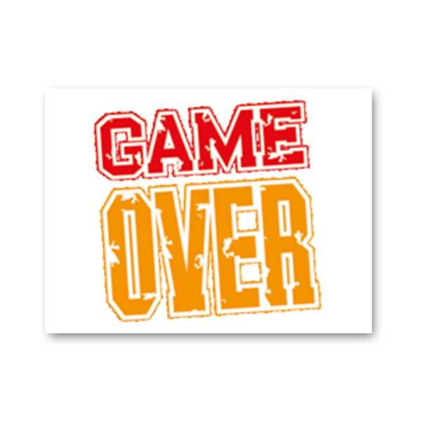 Naklejki na buty do sesji 2szt zdjęciowej kościoła GAME OVER KOLOROWE