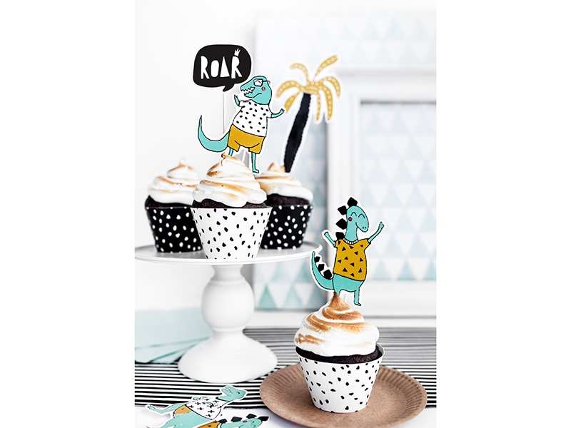 Topper na tort DINOZAURY zwierzątka urodzinowy DINO PARTY