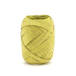 Tasiemka taśma wstążka ZŁOTA brokatowa plastikowa