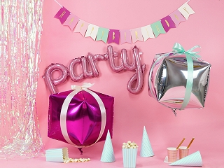Mega Balon foliowy PARTY w kolorze różowym