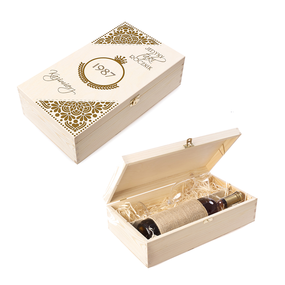 Skrzyneczka kuferek na alkohol, prezent na każdą okazję